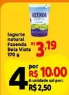 Oferta de Fazenda - Logurte Natural por R$3,19 em Mini Extra