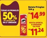 Oferta de Pringles - Batata por R$14,99 em Mini Extra