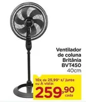 Oferta de Britânia - Ventilador De Coluna Bvt450 por R$259,9 em Carrefour