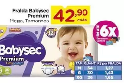 Oferta de Babysec - Fralda Premium por R$42,9 em Carrefour