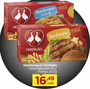 Oferta de Perdigão - Hambúrguer por R$16,49 em Carrefour