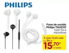 Oferta de Philips - Fone De Ouvido TAUE101 por R$15,7 em Carrefour