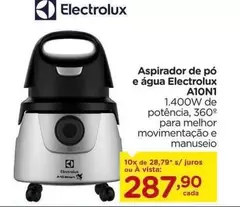 Oferta de Electrolux - Aspirador De Pó E Água Aion 1 por R$287,9 em Carrefour