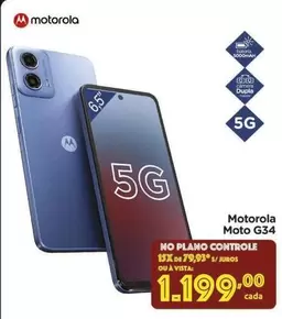 Oferta de Motorola - Moto G34 por R$1199 em Carrefour