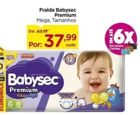 Oferta de Babysec - Fralda Premium por R$37,99 em Carrefour