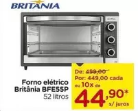 Oferta de Britânia - Forno Elétrico BFE55P por R$449 em Carrefour