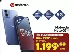 Oferta de Motorola - Moto G34 por R$1199 em Carrefour