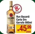 Oferta de Bacardi - Run  Carta Oro por R$45,99 em Max Atacadista