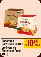 Oferta de Panettone -  Romanato Frutas Ou Gotas De Chocolate Caixa 400g por R$10,89 em Max Atacadista