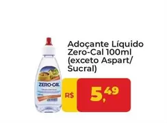 Oferta de Zero Cal - Adoçante Líquido  por R$5,49 em Tonin Superatacado