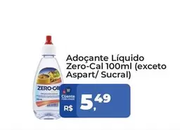 Oferta de Zero Cal - Adoçante Líquido (Exceto Aspart/Sucral) por R$5,49 em Tonin Superatacado