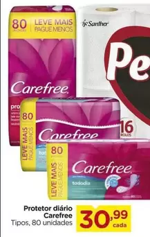 Oferta de Carefree - Protetor Diário por R$30,99 em Carrefour