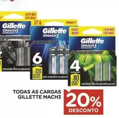 Oferta de Gillette - Todas As Cargas Mach3 em Carrefour