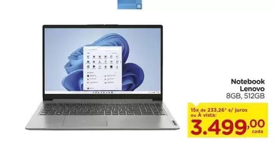 Oferta de Lenovo - Notebook por R$3499 em Carrefour