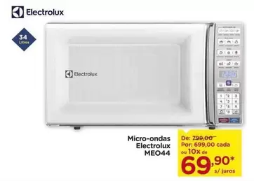 Oferta de Electrolux - Micro-ondas por R$699 em Carrefour