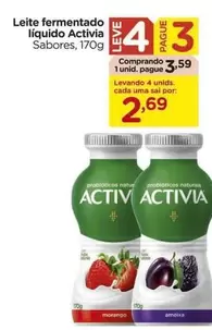 Oferta de Activia - Leite Fermentado Líquido por R$3,59 em Carrefour