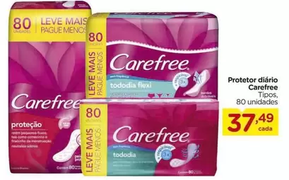 Oferta de Carefree - Protetor Diário por R$37,49 em Carrefour