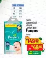 Oferta de Pampers - Fralda Descartável Infantil Confort Sec por R$149,9 em Super Muffato