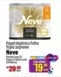 Oferta de Neve - Papel Higiênico Folha Tripla Supreme por R$20,9 em Super Muffato