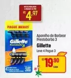 Oferta de Gillette - Aparelho De Barbear Prestobarba 3 por R$19,9 em Super Muffato