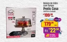 Oferta de Casa - Boleira De Vidro Com Tampa Pratic por R$179,99 em Super Muffato