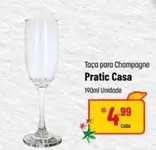 Oferta de Pratic Casa - Taça Para Champagne por R$4,99 em Super Muffato