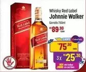 Oferta de Johnnie Walker - Whisky Red Label por R$89,9 em Super Muffato