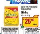 Oferta de Ninho - Leite Em Pó Integral Instuntaneo por R$25,99 em Super Muffato