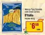 Oferta de D´Italia - Massa Tipo Caseira Com Ovos Cortes por R$6,59 em Super Muffato