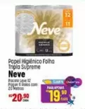 Oferta de Neve - Papel Higiênico Folha Tripla Supreme por R$20,9 em Super Muffato