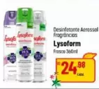 Oferta de Lysoform - Desinfetante Aerossol Fragrâncias por R$24,98 em Super Muffato