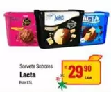 Oferta de Lacta - Sorvete Sabores por R$29,9 em Super Muffato