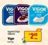 Oferta de Vigor - Iogurte Grego Sabores por R$2,69 em Super Muffato