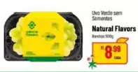 Oferta de Natural - Uvo Verde Sem Sementes  Flavors por R$8,99 em Super Muffato