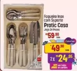 Oferta de Casa - Faqueiro Inox Com Suporte Pratic por R$59,9 em Super Muffato