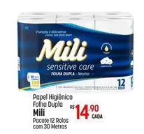 Oferta de Mili - Papel Higiênico Folha Dupla por R$14,9 em Super Muffato