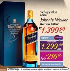 Oferta de Johnnie Walker - Whisky Blue Label por R$1399,9 em Super Muffato