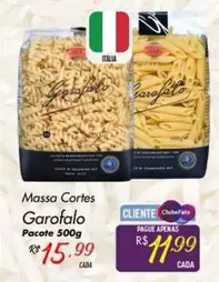 Oferta de Italia - Massa Cortes por R$15,99 em Super Muffato