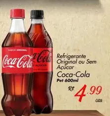 Oferta de Coca-Cola - Refrigerante Original Ou Sem Açúcar por R$4,99 em Super Muffato