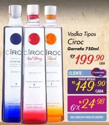 Oferta de Ciroc - Vodka por R$199,9 em Super Muffato