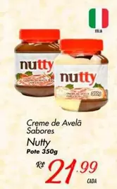 Oferta de Nutty - Creme De Avela Sabores por R$21,99 em Super Muffato