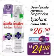 Oferta de Lysoform - Desinfetante Aerossol Fragrâncias por R$26,9 em Super Muffato