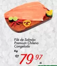 Oferta de Premium - Filé De Salmão  Chileno Congelado por R$79,97 em Super Muffato