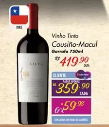 Oferta de Rs - Vinho Tinto por R$419,9 em Super Muffato