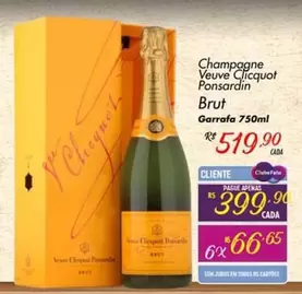 Oferta de Brut - Champagne Veuve Clicquot Brut por R$519,9 em Super Muffato