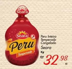 Oferta de Seara - Peru Inteiro Temperado Congelado por R$32,98 em Super Muffato