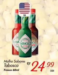 Oferta de Tabasco - Molho Sabores por R$24,99 em Super Muffato