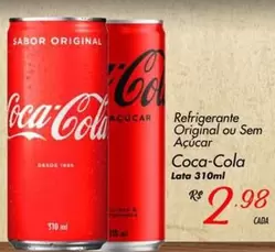 Oferta de Coca-Cola - Refrigerante Original Ou Sem Açúcar por R$2,98 em Super Muffato