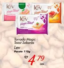 Oferta de Lev - Torrada Magic Toast Sabores por R$4,79 em Super Muffato