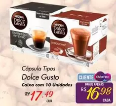 Oferta de Dolce Gusto - Cápsula Tipos por R$17,49 em Super Muffato